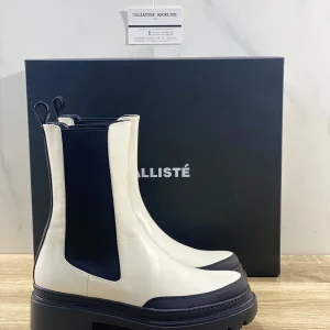 Kalliste’ Combat Boot Donna KS5502 In Pelle Offwhite Luxury Woman Boot 40