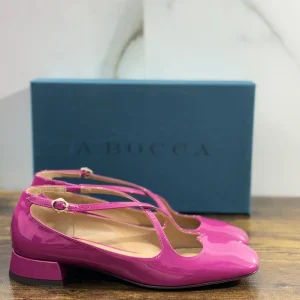 A.Bocca Two For Love Scarpa Donna Pelle   Ciclamino Tacco Luxury Handmade 37