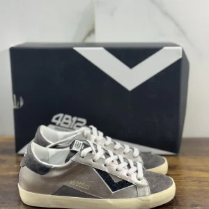 4B12 Sneaker Donna  Suprime  Pelle   Grey Nero   casual shoes men sneaker 38