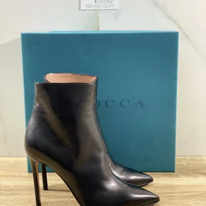 A.Bocca Stivaletto Donna In Pelle Nera AB2074 Con Tacco Luxury Donna 37.5