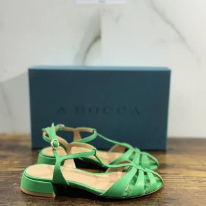 A.Bocca Sandalo Donna  Pelle Verde     Luxury Woman Sandal A.Bocca 35
