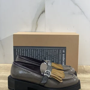 Le Bohemien Mocassino Donna Pelle Naplak Taupe Made In Italy 38