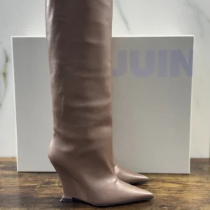 3 Juin Stivale Donna Numa 100 Clea Oxford Pelle Nude Zeppa Luxury Boot 40