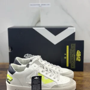 4B12 Sneaker Uomo Kyle  Pelle White  Casual Shoe 41